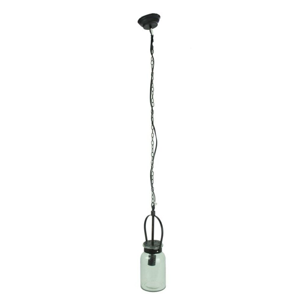Audrey's Rustic Clear Glass Jar Shade Indoor Kitchen Pendant Light